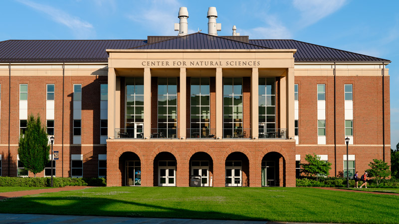 Outdoor photo of the Center for Natural Sciences building